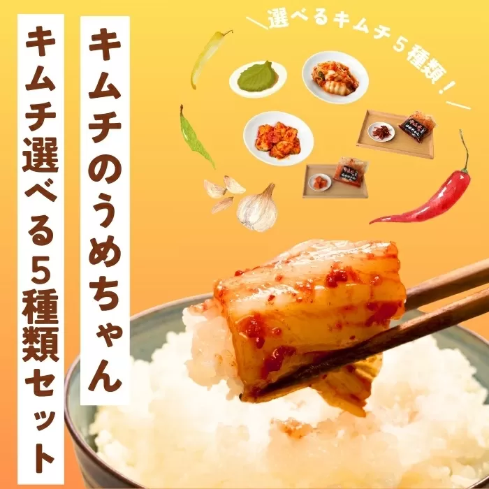 キムチ選べる5種類セット キムチのうめちゃん 奈良県 奈良市 なら 11-009