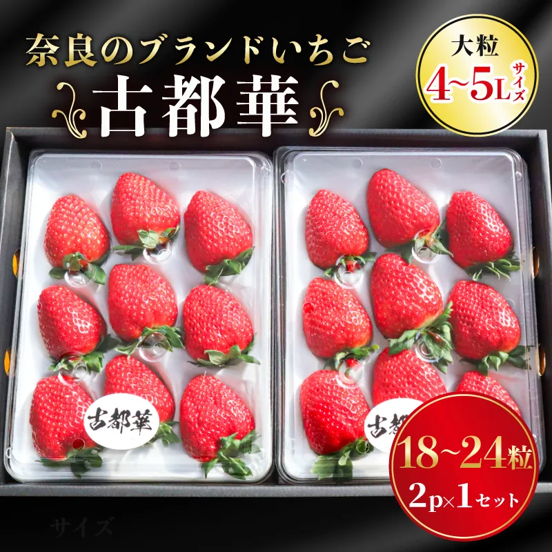 いちご 古都華 大粒 ことか 18~24粒 1セット 4~5Lサイズ 古都華 化粧箱 数量限定 先行予約 2027年発送 苺 イチゴ 季節限定 旬 完熟 大粒 フルーツ 果物 スイーツ スムージー ケーキ 産地直送 新鮮 贈答 お歳暮 ギフト プレゼント 人気 おすすめ ふるさと納税 古都華カンパニー 奈良県 奈良市