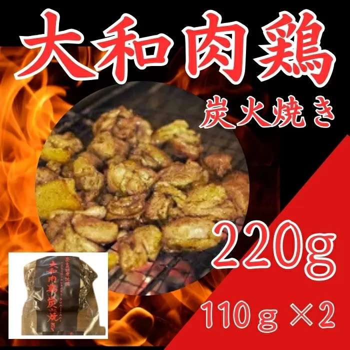 【奈良県産地鶏】大和肉鶏の炭火焼き 2パック 鶏 炭火 焼き鳥 鶏肉 お肉 非常食 保存食 おつまみ 晩酌 おかず 惣菜 小分け 炭火焼 国産 特産品 備蓄 株式会社LOVELO 12-035