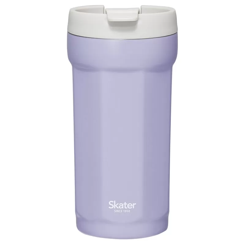八角形 ステンレス タンブラー 350ml ライラックグレー コップ フタ付き 保温 保冷 おしゃれ スケーター skater SMVO4 フィールカラー 持ち運び ふた付き かわいい 真空断熱 グッズ 便利 スケーター株式会社T 奈良県 奈良市 なら 8-056