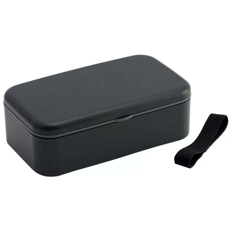 箸付き 弁当箱 1000ml 1段 ランチボックス お弁当 18cm 大人 メンズ バイオマス スケーター skater PLB10HB アッシュブラック 子供 食洗機可 電子レンジ可 仕切付 ランチベルト [スケーター株式会社] 奈良県 奈良市 奈良 なら 6-307
