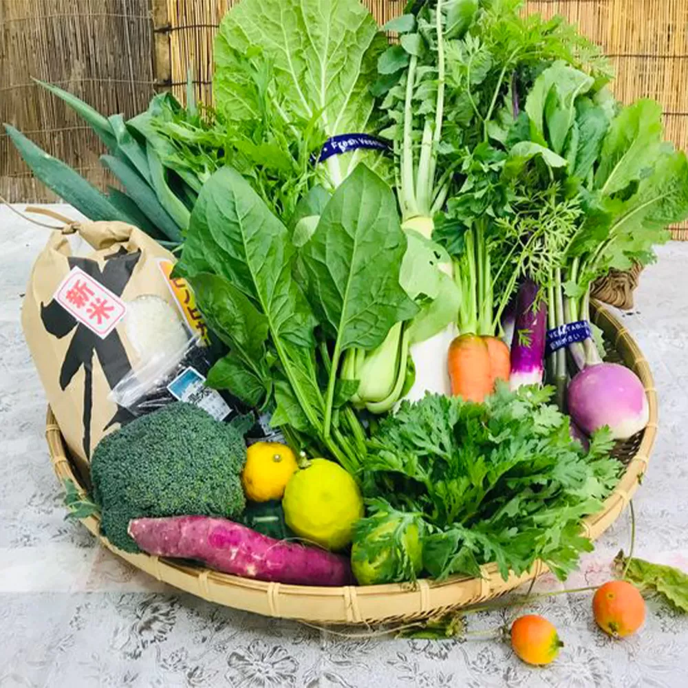 [野菜とお米5kgセット] 産地直送！新鮮とれたて旬の野菜＆ヒノヒカリ5kg ｜野菜セット 米5kg ヒノヒカリ 産地直送 奈良県 [3248]