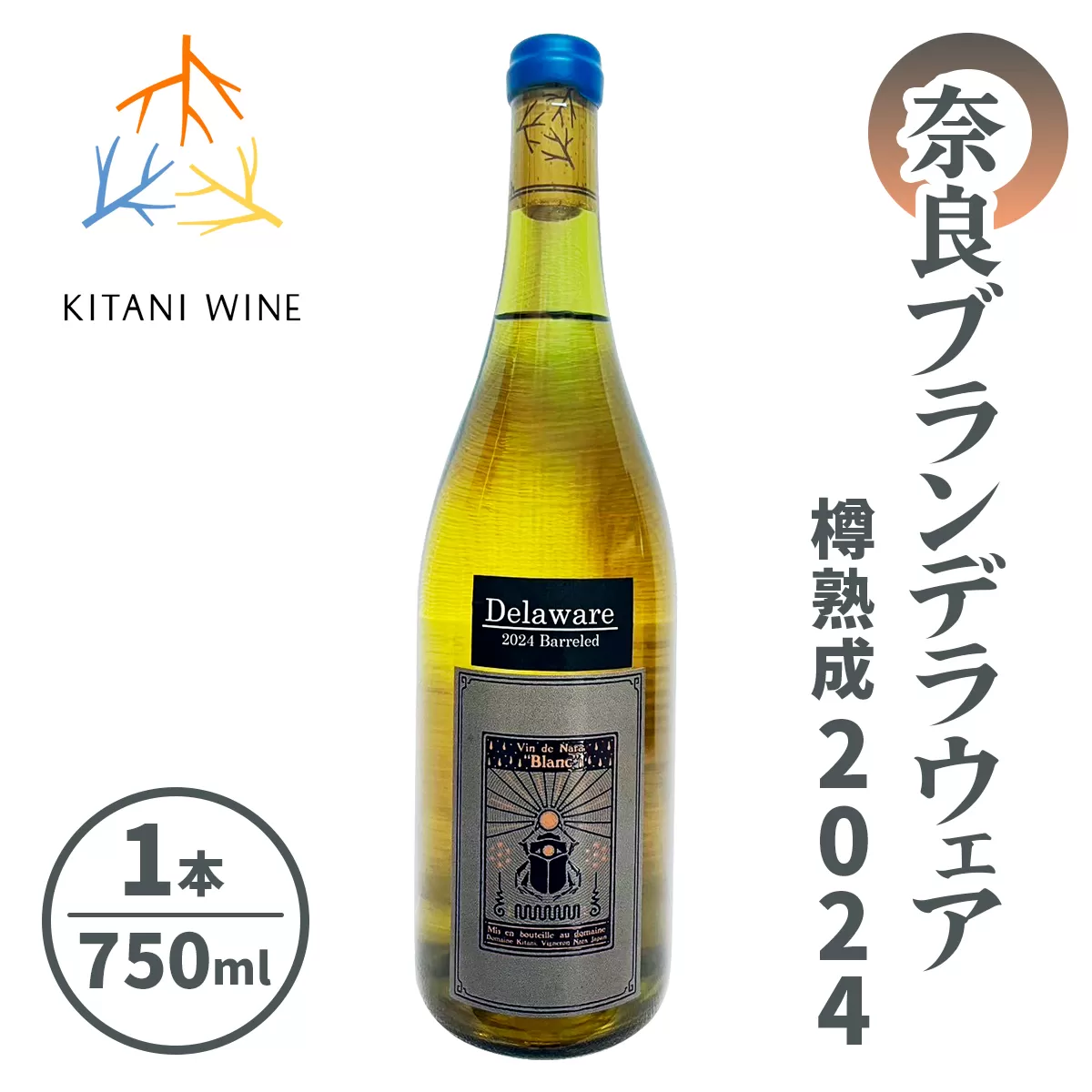 奈良 ブランデラウェア 樽熟成 2024｜日本ワイン 樽熟成ワイン 国産ワイン 白ワイン 奈良県産 限定醸造 奈良 ワイン [3262]