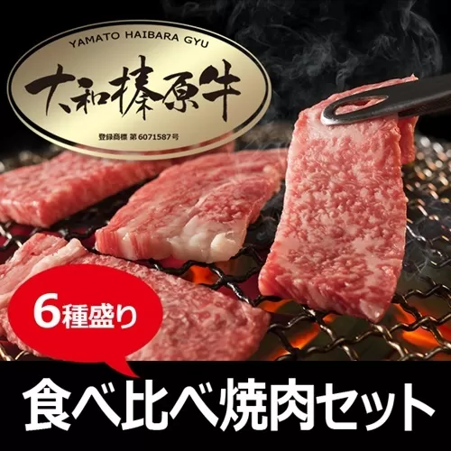 (冷凍)　大和榛原牛　焼肉　6種盛り／うし源本店 黒毛和牛 A5 キャンプ ロース カルビ モモ ミスジ ウデ イチボ 父の日 奈良県 宇陀市 お中元 贈答用 贈り物 暑中見舞い お土産 お土産 歳暮 内祝いまとめ買い 美味しい部位 キャンプ 送料無料 食べ比べ セット 盛り合わせ 正月 