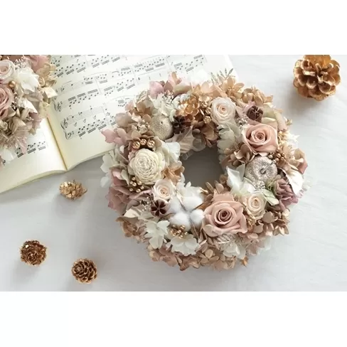 プリザーブドフラワー　リース　ピンクベージュ／HANARA　プラチナカラー　華　花　ギフト　母の日　花冠　かわいい　ドライフラワー　インテリア　奈良県　宇陀市 誕生日 お祝い 敬老の日 感謝 結婚祝い 還暦 プロポーズ お供え 花ケース入り ふるさと納税 誕生日 お祝い 敬老の日 感謝 結婚祝い 還暦 プロポーズ お供え 花ケース入り 誕生日 お祝い 敬老の日 感謝 結婚祝い 還暦 プロポーズ お供え 花ケース入り 誕生日 お祝い 敬老の日 感謝 結婚祝い 還暦 プロポーズ お供え 花ケース入り