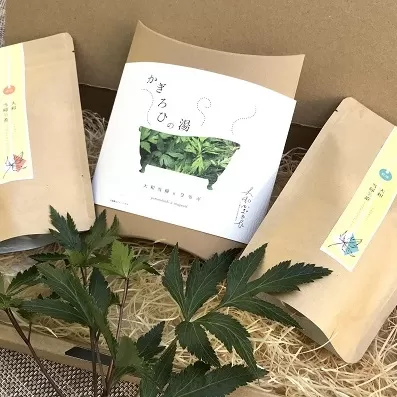大和当帰　ギフトパック　/　大和かぎろひ　当帰葉　ヨモギ　入浴剤　乾燥茶　焙煎茶　奈良県　宇陀市 お中元 贈答用 贈り物 暑中見舞い お土産