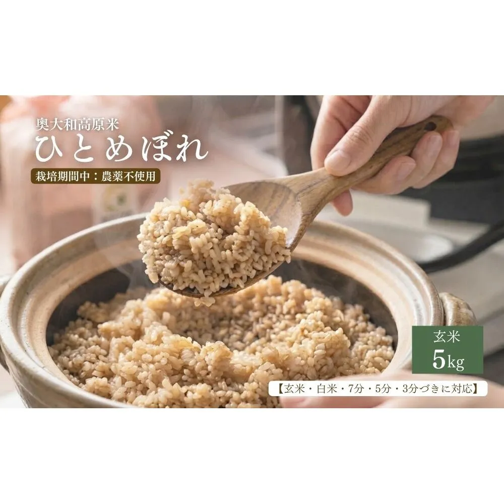 【令和8年産】 ひとめぼれ 低農薬栽培 5kg |玄米・分づき・白米|単発 / 低農薬 お米 こめ コメ 米 定期便 国産 おにぎり 新米 玄米 一等米 農家やまおか 奈良県 宇陀市 ふるさと納税