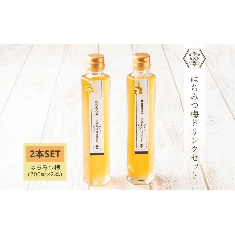 【むろうはちみつ】はちみつ 梅 ドリンク 2本セット (4倍希釈原液) ／砂糖不使用 無添加 室生 国産 純粋 蜂蜜 シロップ プレゼント 手土産 お取り寄せ 贈り物 ふくさきわう 奈良県 宇陀市 ふるさと納税