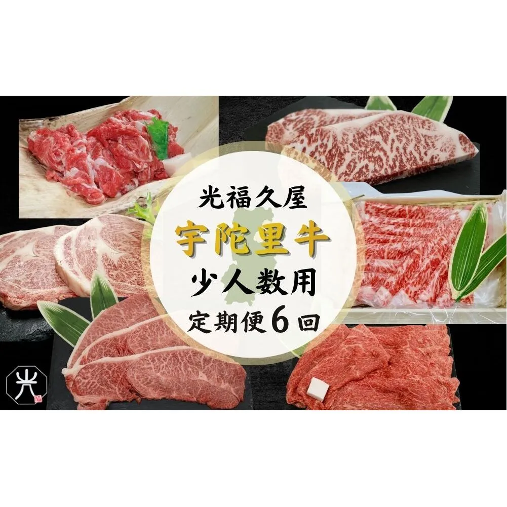 【宇陀里牛 定期便6回 (小人数向け) 】宇陀里牛 食べきりサイズ ／ふるさと納税 宇陀里牛 黒毛和牛 少量 牛肉セット 焼肉 ステーキ すき焼き 6回配送 国産和牛 光福久屋 奈良県 宇陀市