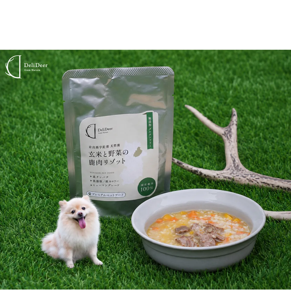 ペット用 玄米と野菜の鹿肉リゾット (100g×3)  あいむふぁっと Deli Deer デリディアー ふるさと納税 高たんぱく 低脂肪 低カロリー 鹿肉 犬 無添加 国産 奈良県 宇陀市