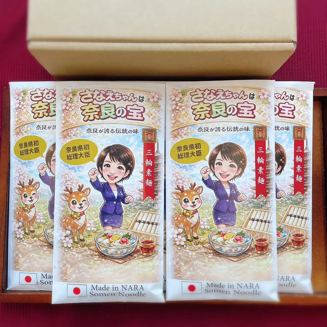 さなえちゃんそうめん　三輪素麺　誉　（50ｇ×5束）×10袋