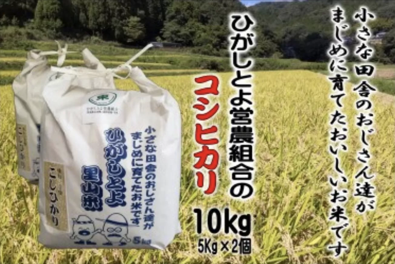 小さな田舎のおじさんたちが真面目に作ったお米　ひがしとよ里山米１０kg