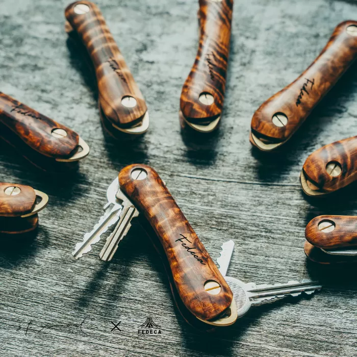 【FEDECA×SKYWOOD】　キーオーガナイザー　杉杢　コラボ商品