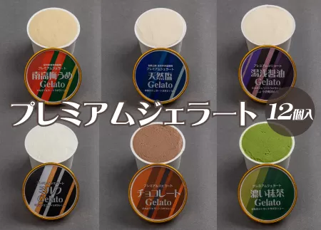 プレミアムジェラート 詰め合わせセット（6種類×2個） アイスクリームセット 100mlカップ ゆあさジェラートラボラトリー