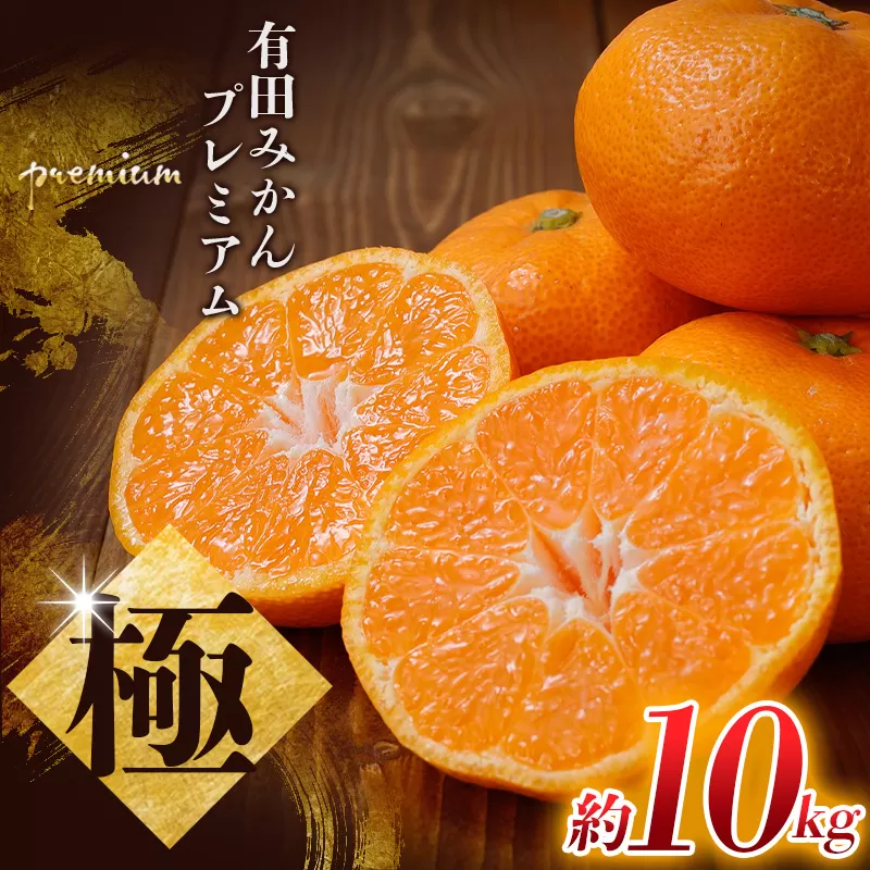\光センサー選別/極 有田みかんプレミアム 10kg【光センサー 高糖度選別品】2S〜Lサイズ 有機質肥料100% ※2026年11月~2027年1月に順次発送予定 ※北海道・沖縄・離島への配送不可