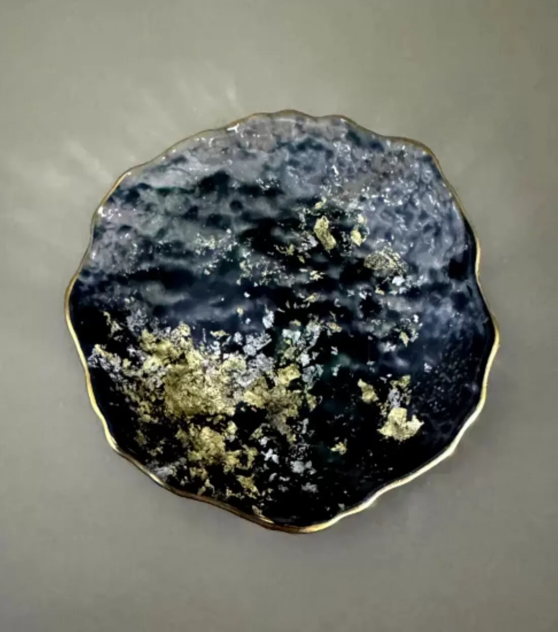 豆皿 口金ロック グラデーションブラック ［NF165］