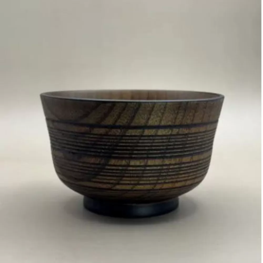 線面汁椀 黒漆［NF92］