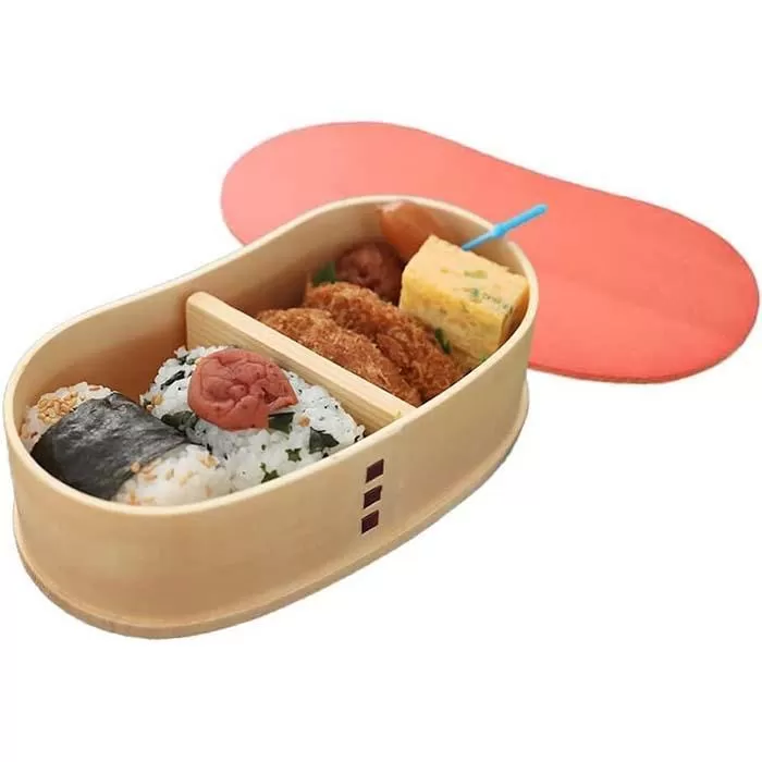 【チェリーピンク】曲げわっぱ 豆型 カラー 弁当箱 紀州漆器 まげわっぱ