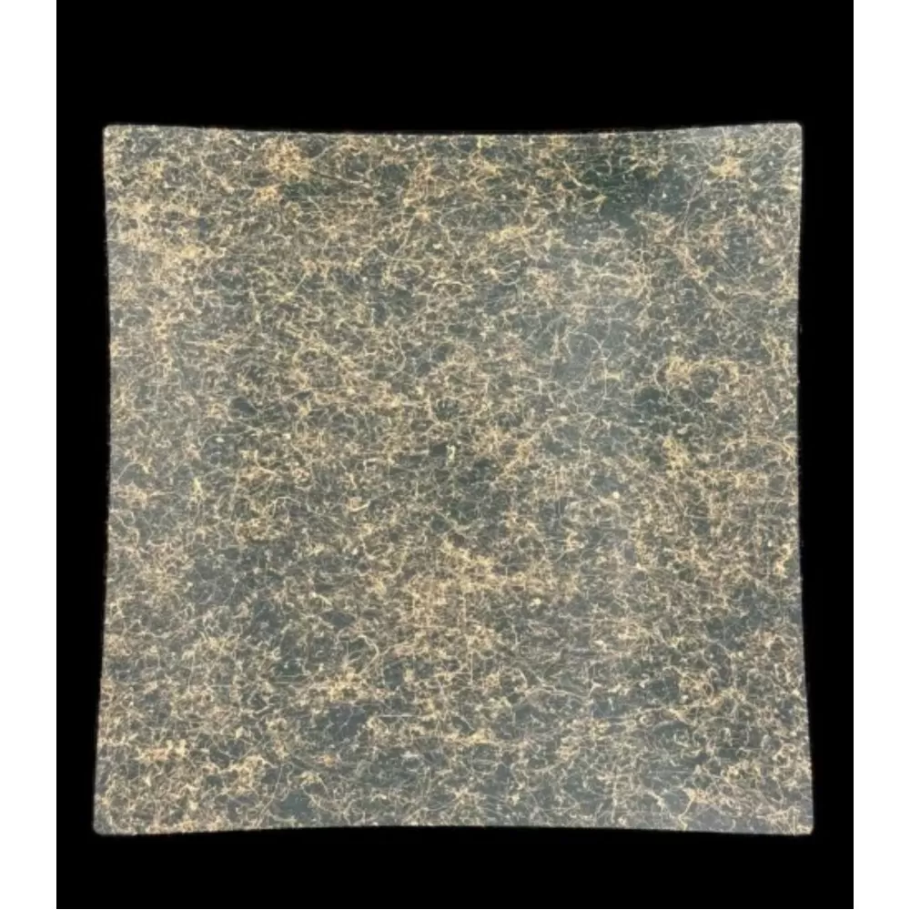 波スクエアプレート L 乱糸（マット仕上げ）草色［NF80］