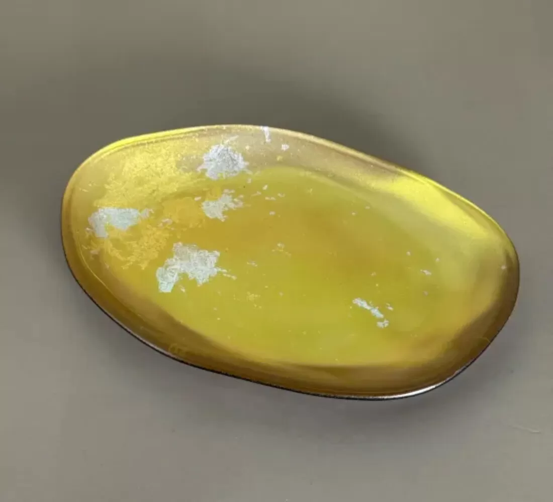 ビーンズ型小皿 パールゴールド（金箔） ［NF127］