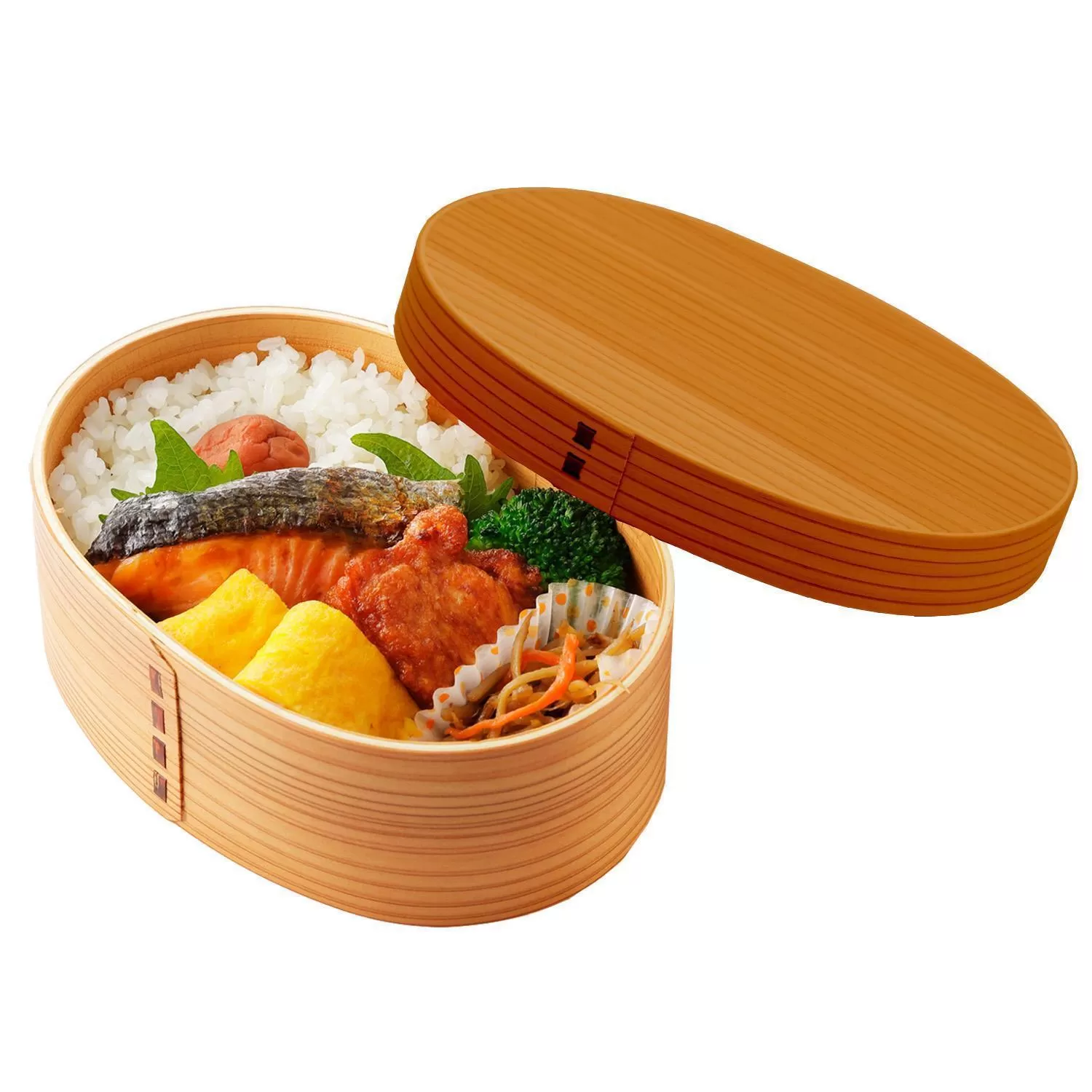 【ライトブラウン】曲げわっぱ 弁当箱 一段 カラー 紀州漆器 伝統工芸