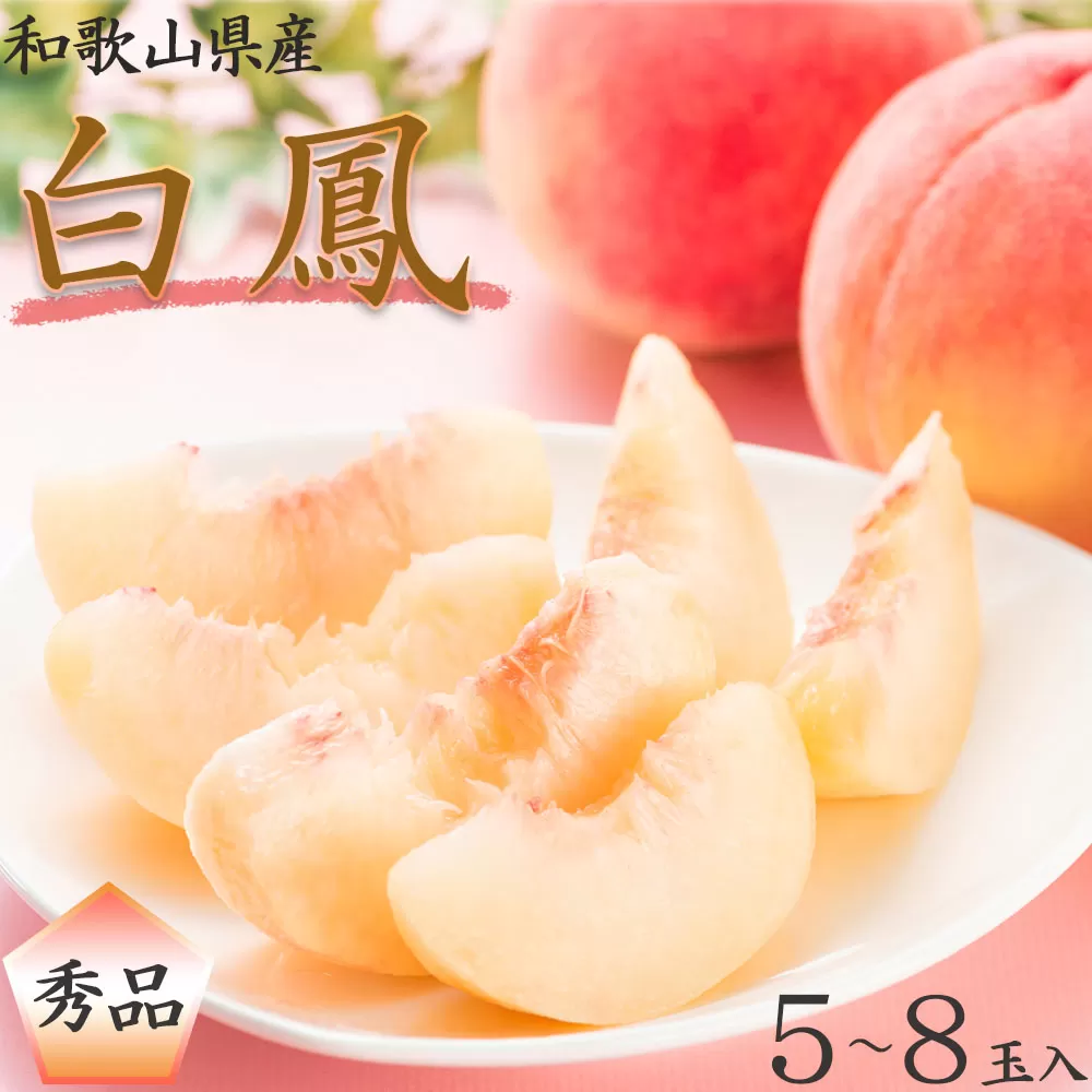 和歌山県産 白鳳 桃 5〜8玉入り 秀品 先行予約【2025年6月下旬以降発送】【MG6】