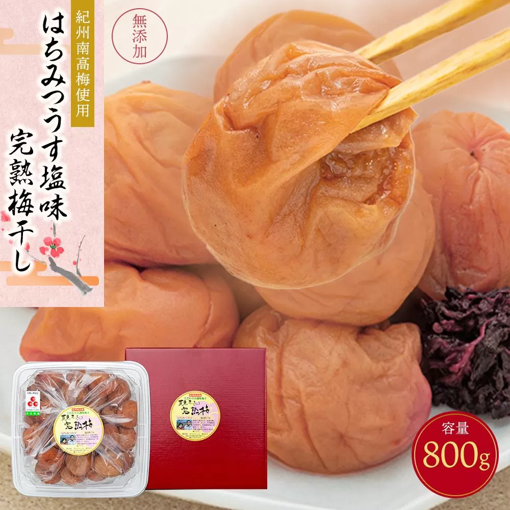 紀州南高梅使用　はちみつうす塩味完熟梅干し　800g［TM142］