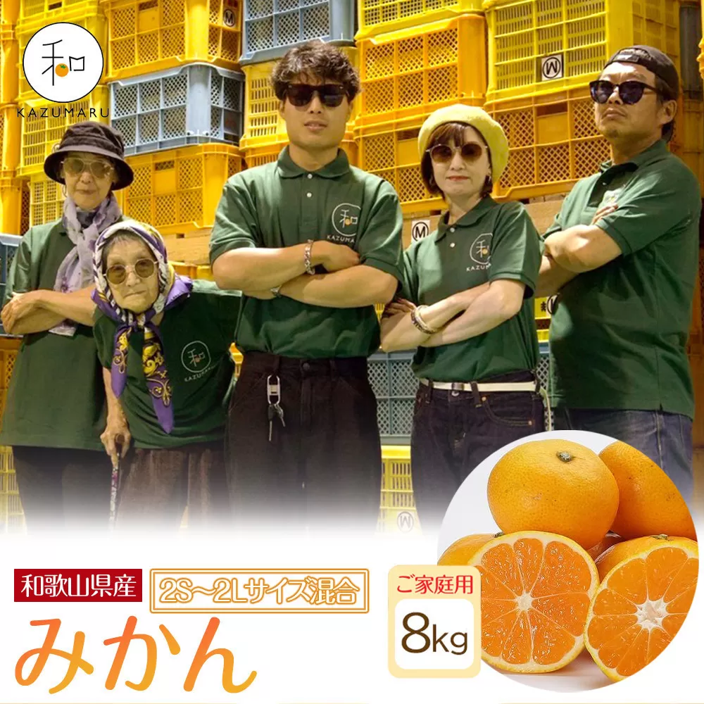 家庭用 森本農園の手選別 みかん 約8kg 和歌山県産 2S~2Lサイズ混合 ［北海道・沖縄・離島配送不可］［RN42］［2026年11月上旬から順次発送］