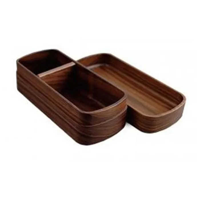 ◇銘木弁当箱　ウォルナット　ナノコート