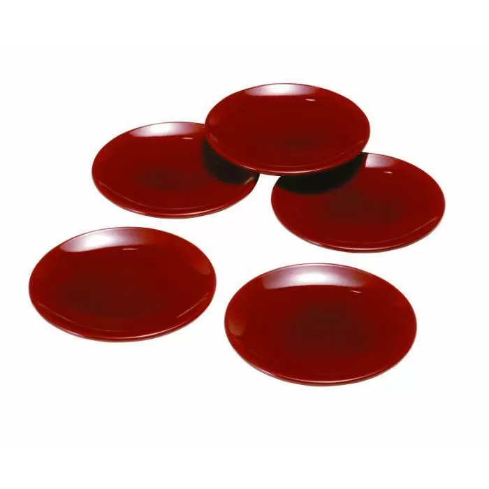 4.2寸 銘々皿 総春慶塗 (5枚組)【YG117】