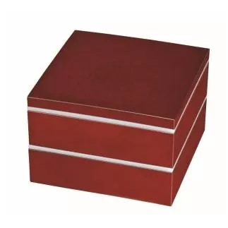 6.0寸 二段重箱 ななこ シール蓋・仕切り付【YG99】