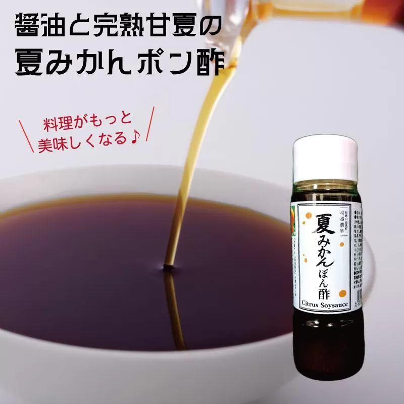 湯浅の醤油の深いコクと完熟甘夏の自然な酸味「夏みかんポン酢」【３本】