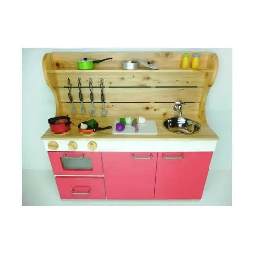 N6005_ままごとキッチンｗ870 ピンク