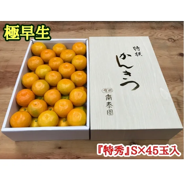 極早生 有田みかん 化粧箱 約3kg『特秀』Sサイズ45玉入_ZF6002n