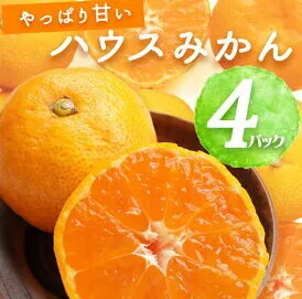 BF6053_2025年先行予約】 ハウスみかん 4パック 【ミカン 蜜柑 柑橘 温州みかん 有田みかん 和歌山】