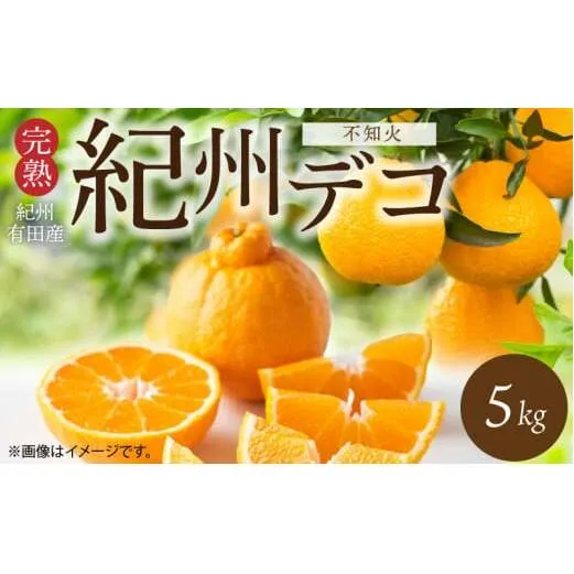 G7361_【2026年先行予約】期間限定 紀州デコ 約 5kg 完熟 紀州 有田産 色 形 味 香り 一級品 プリプリ 果肉 まろやか 甘さ ほどよい 酸味 ジューシー 旨味 不知火 人気品種 柑橘の王様 柑橘 果実 国産 食品 産地直送 お取り寄せ 和歌山県 湯浅町 送料無料