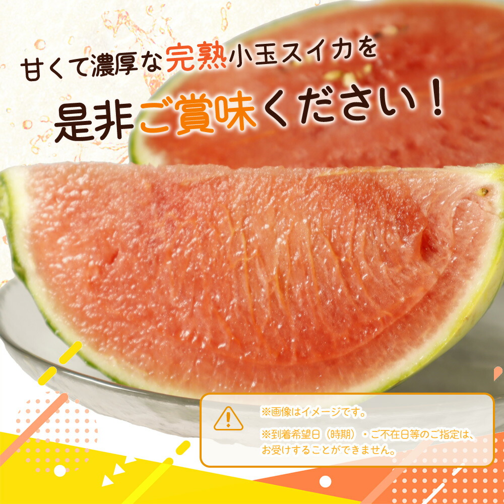 G7076_紀州 和歌山産 小玉 スイカ 「ひとりじめ」 1玉｜湯浅町