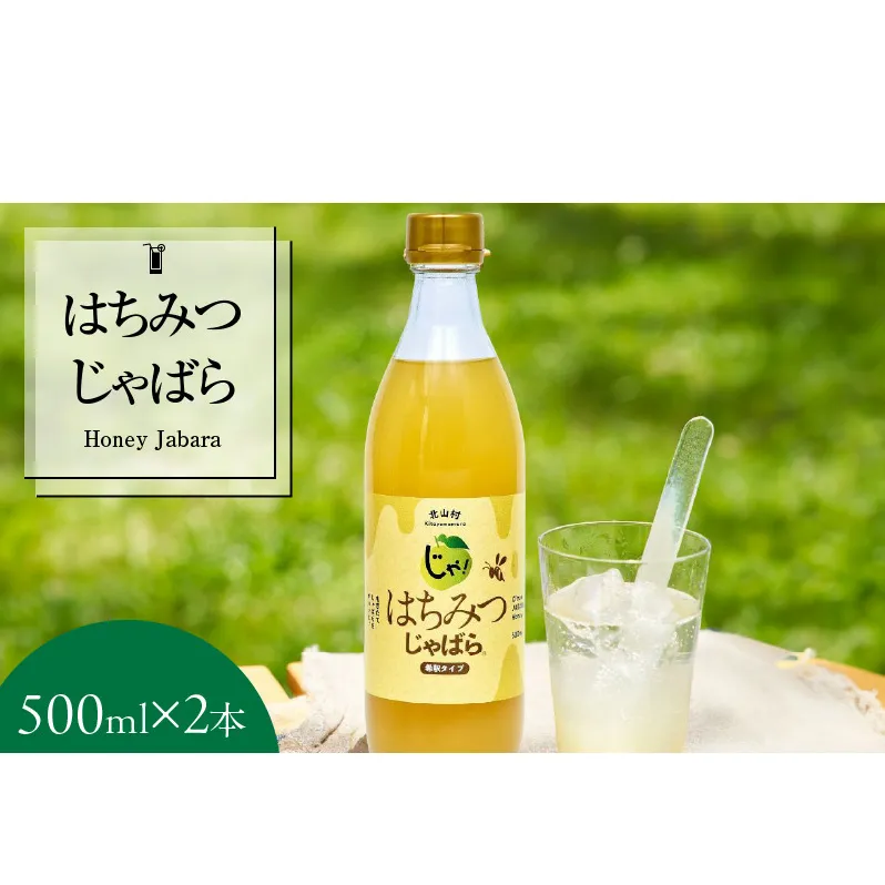 V7157_はちみつじゃばら 500ml×2本  邪払 ジャバラ じゃばら じゃばらジュース 北山村／紀伊国屋文左衛門本舗