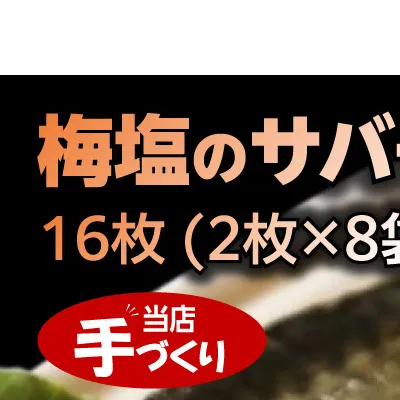 J6022_和歌山産 サバ干物 フィレ 16枚 (2枚×8袋) セット