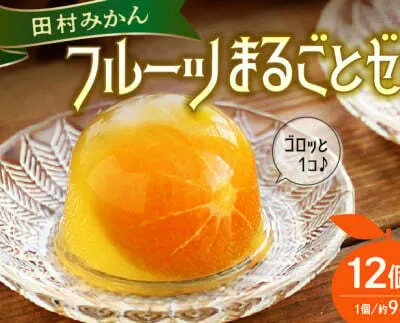AY6103_田村みかん フルーツまるごと ゼリー セット (約94g×12個入り)