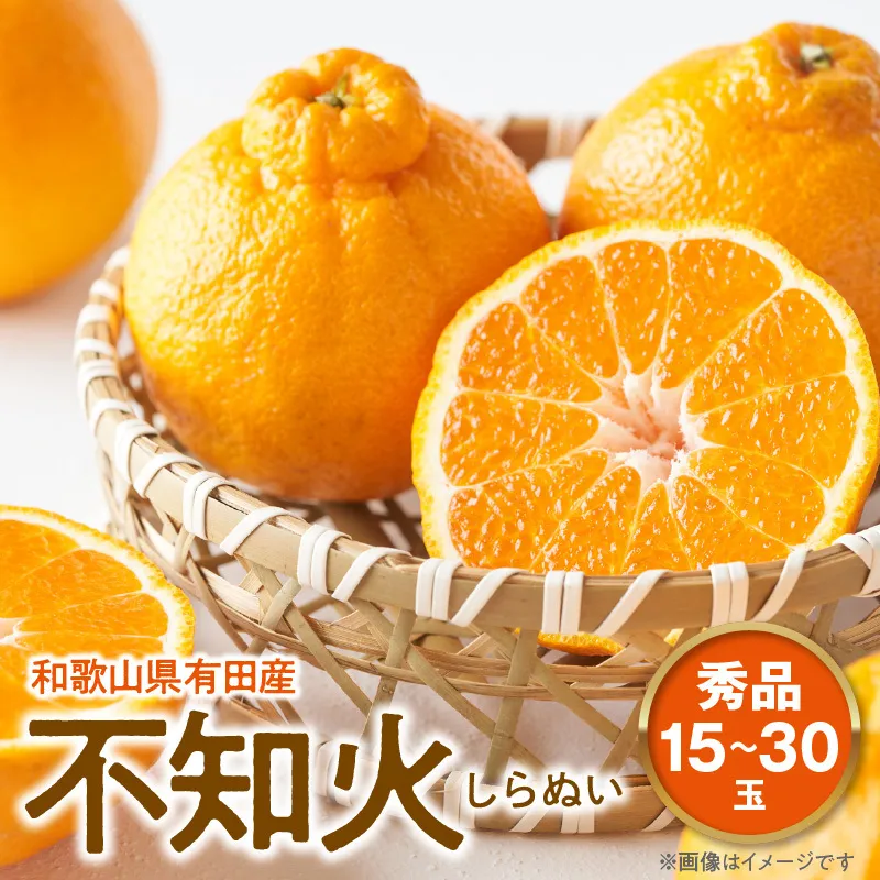 【2027年先行予約】不知火 しらぬい(デコポンと同品種) 秀品 15～30玉 和歌山県有田産_U6306
