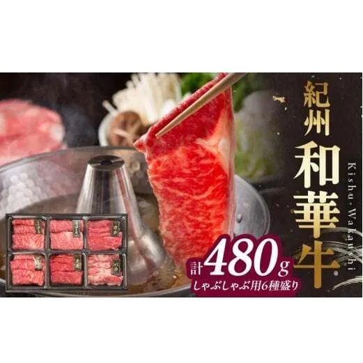 BN6132_紀州和華牛　しゃぶしゃぶ用　食べ比べ　6種盛り　480g