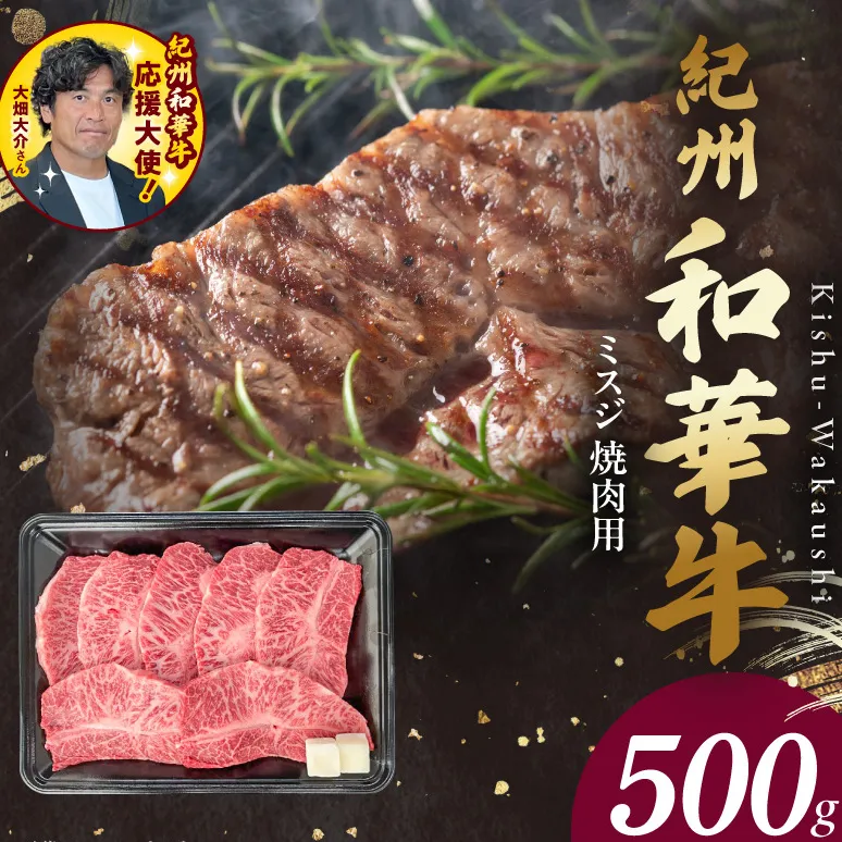 紀州和華牛　ミスジ　焼肉用　500g_BN6133