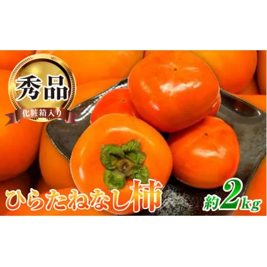 G7109_【2025年先行予約】和歌山秋の味覚 平核無柿（ひらたねなしがき）約2kg 化粧箱入	