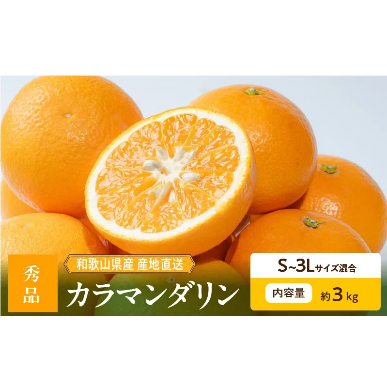 ZE6500_【2026年先行予約】和歌山県産 カラマンダリン 3kg 秀品