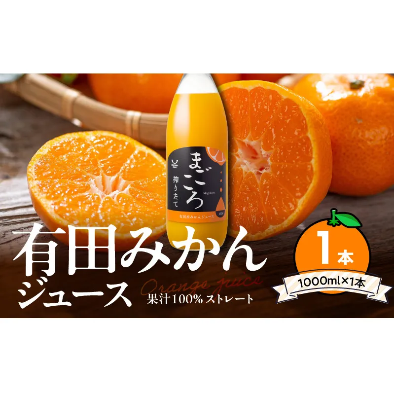ZE6448_「まごころ」有田みかん 100％ ジュース 1000ml 1本