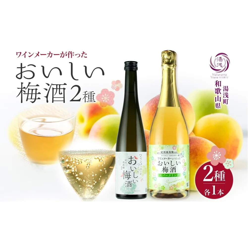 KG1009_湯浅ワイナリー おいしい梅酒2種セット 各1本 計2本