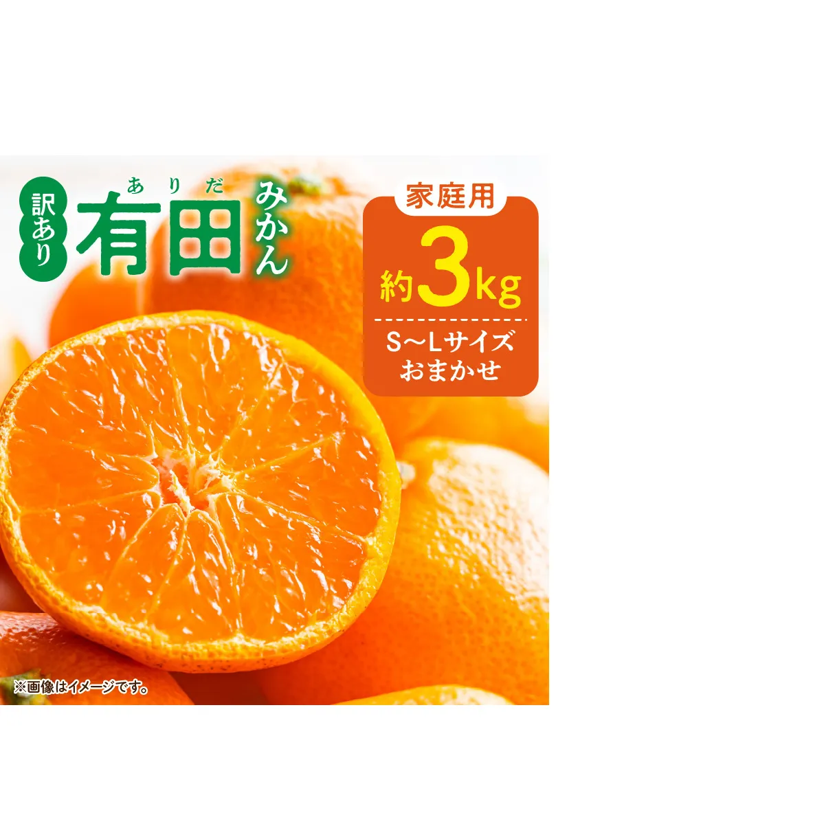 DZ6203_01_【2027年1月発送】家庭用 有田みかん 和歌山県産  S～Lサイズ 大きさお任せ 約3kg