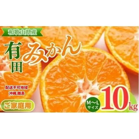 【ご家庭用】和歌山有田みかん約10kg(M、Lサイズ)【美浜町】