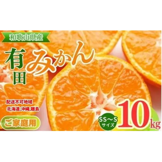【ご家庭用】和歌山有田みかん約10kg(SS、Sサイズ)【美浜町】 ※北海道・沖縄・離島への配送不可 ※2025年11月上旬～2026年1月下旬頃に順次発送予定